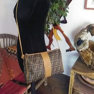 Authentic vintage Fendi Zucca Cross Body
